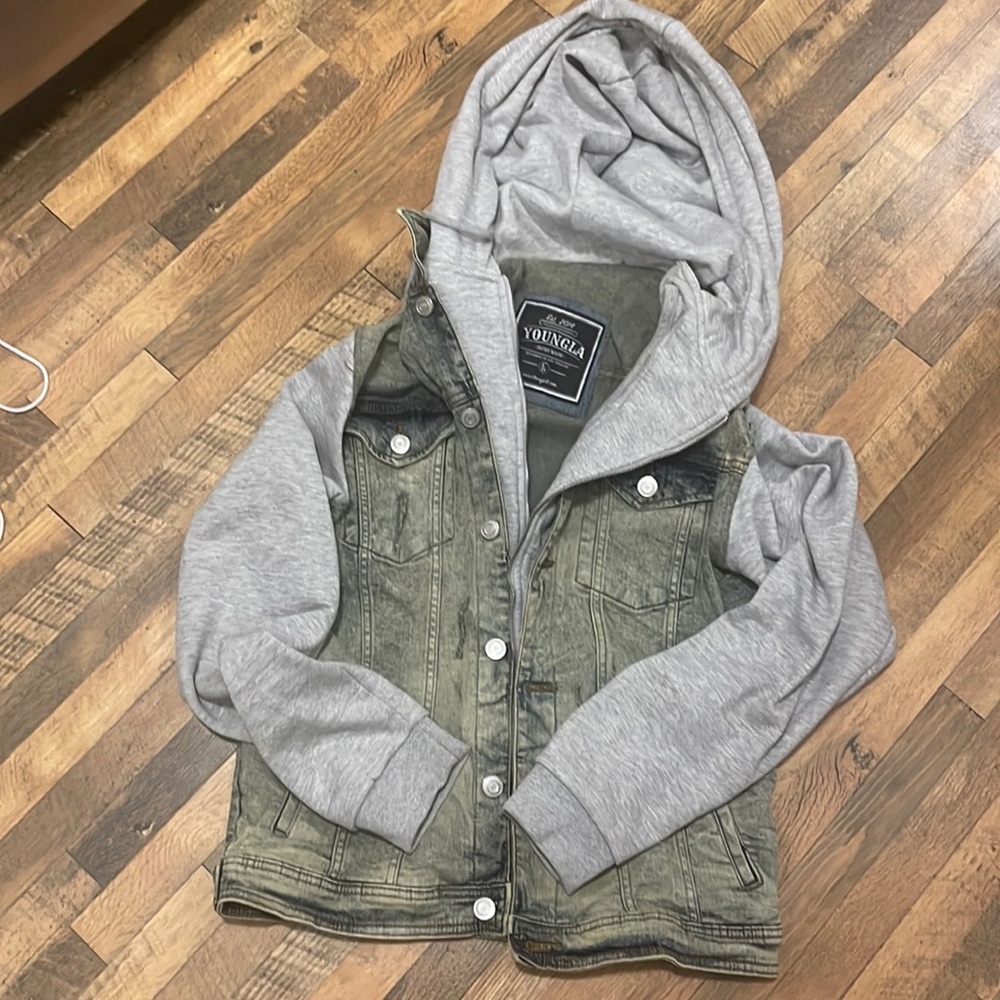 Young LA denim jacket hoody